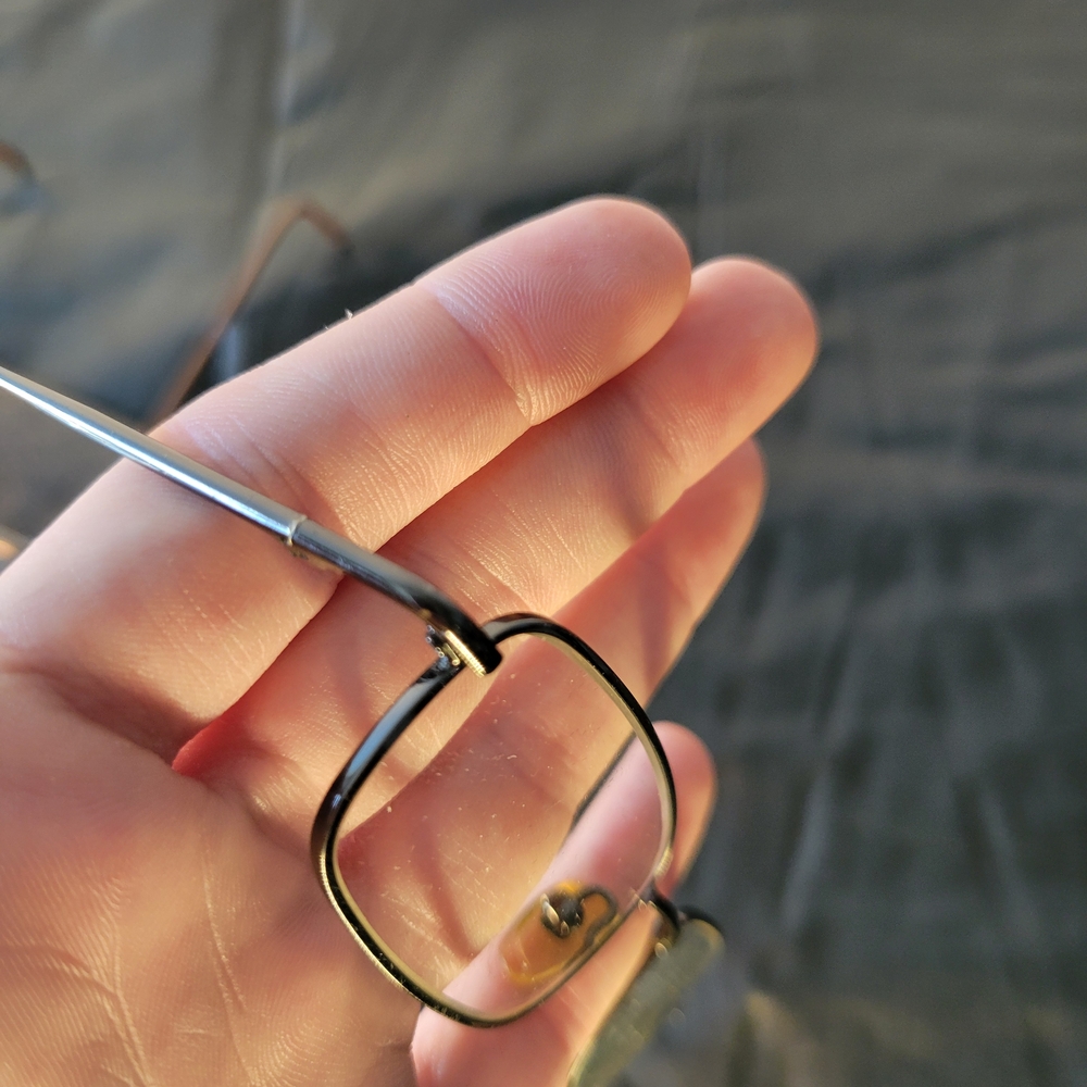 Visionworks Rectangular Metal Eyeglasses Gold / G… - image 6